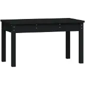vidaXL - Tuinbank - 80x44x45 - cm - massief - grenenhout - zwart