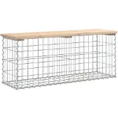 vidaXL Tuinbank schanskorfontwerp 103x31,5x42 cm massief grenenhout