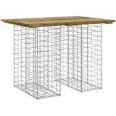 vidaXL Tuintafel schanskorfontwerp 100x70x72 cm geïmpregneerd hout