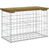 vidaXL Tuinbank schanskorfontwerp 63x31,5x42 cm geïmpregneerd hout