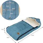 Joyz Baby Voetenzak 94x48x10 cm Jeans Blauw Polyester Joyz