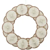 House Doctor Rosette Wreath Ø34 Cm Off-white - Kerstversiering Katoen Offwhite - 202742022