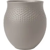 Villeroy & Boch Manufacture Collier Vaas Grijs 16,5x18 Cm - Vazen Porselein Grey - 10-1687-5511