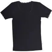 Joha - Women's T-Shirt 70403 - Merino-ondergoed XS, zwart