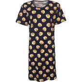 Temptation Dames Bigshirt - Nachthemd - Geel-Blauw - Maat M