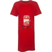 Temptation Dames Nachthemd - Bigshirt - Jammin Print - Rood - Maat XXL