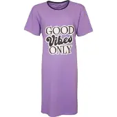 Temptation Dames Nachthemd - Bigshirt - Paars - Maat S