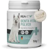 ReaVET - Denta Vitaal Poeder voor Honden en Katten - Reiniging en verzorging van tanden en tandvlees - Tandplak en -steen worden verminderd - 150g