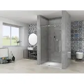 Van Rijn ST08 douchedeur met helder glas 125-135cm RVS