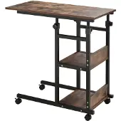 Zenzee Bijzettafel op wielen - Salontafel - Tafel - Zwart
