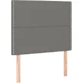 vidaXL Hoofdbord donkergrijs 90x5x118/128 cm stof