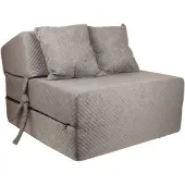 Viking Choice Opvouwbaar matras met kussens - 70x200x15cm - logeermatras - grijs