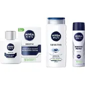 Nivea Men - Set - Sensitive After Shave Balsem / Douchegel / Deo Spray