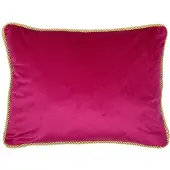 Mars & More half kussen fluweel goud fuchsia 35x45cm