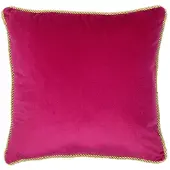 Mars & More kussen fluweel goud fuchsia 45x45cm