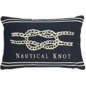 Mars & More gobelin kussen navy platte knoop 30x45cm*