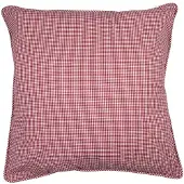 Mars & More kussen katoen donker rood ruit 55x55cm