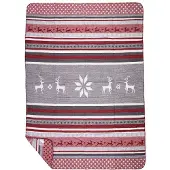 Mars & More plaid herten rood grijs 130x180cm