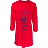 Temptation dames nachthemd - maat S - lange mouw - Wine - rood