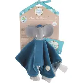 Meiya & Alvin knuffeldoekje Alvin de olifant grijs/blauw 27 cm