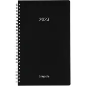 Brepols Breform Polyprop dagagenda met uurindeling 2027 zwart (1 dag per pagina) 6-talig