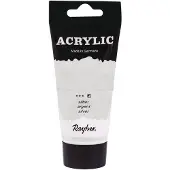 Rayher Hobby Zilveren acrylverf/hobbyverf op waterbasis 75 ml - Hobbyverf