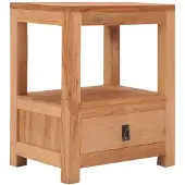 vidaXL Nachtkastje 40x30x50 cm massief teakhout