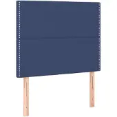 vidaXL Hoofdbord blauw 100x5x118/128 cm stof
