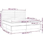 vidaXL Boxspring met matras stof taupe 200x200 cm