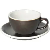 Loveramics Cappuccino kopje met een schoteltje Egg Gunpowder, 200 ml