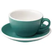 Loveramics Cappuccino kopje met een schoteltje Egg Teal, 200 ml
