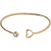 Manfield Goudkleurige bangle met hartje | Maat adult