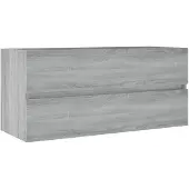 vidaXL Wastafelkast 100x38,5x45 cm bewerkt hout grijs sonoma eiken