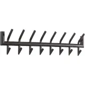 AnLi Style Garderobe 2x8 haaks ronde buis (Grijs, 78x10x18.5cm)