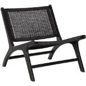 MUST Living Lazy Loom fauteuil teak zwart