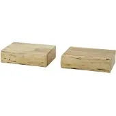 AnLi Style Nachtkastje 1L set/2 tree XS (Naturel, 40x10x20cm)