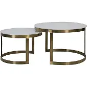 Light & Living salontafel perlato set van 2 75x75x47cm -