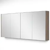 Maxaro Spiegelkast Met Verlichting Modulo 157,6x70cm Middenbruin Eiken