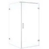 Maxaro Diamond Douchecabine | 110x100 cm Rvs Helder glas Draaideur Rechthoek