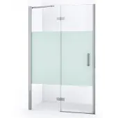 Maxaro Diamond Douchedeur | 110 cm Chroom Helder met matte strook Draaideur