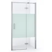 Maxaro Diamond Douchedeur | 90 cm Chroom Helder met matte strook Draaideur