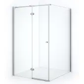 Maxaro Amber Douchecabine | 140x120 cm Chroom Helder glas Draaideur Rechthoek