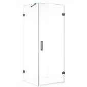 Maxaro Diamond Douchecabine | 70x70 cm Zwart metaal Helder glas Draaideur Vierkant