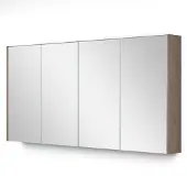 Maxaro Spiegelkast Met Verlichting Modulo 137,6x70cm Middenbruin Eiken