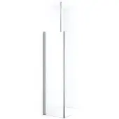 Maxaro Diamond Inloopdouche | 50 cm Chroom Helder glas Vaste wand met zijwand