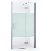 Maxaro Diamond Douchedeur | 100 cm Chroom Helder met matte strook Draaideur