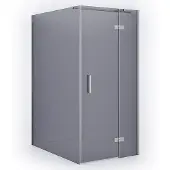 Maxaro Diamond Douchecabine | 140x100 cm Chroom Rookglas Draaideur Rechthoek
