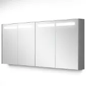 Maxaro Spiegelkast Met Verlichting Modulo 157,6x70cm Lichtgrijs Beton