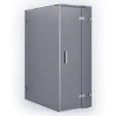 Maxaro Diamond Douchecabine | 140x80 cm Rvs Rookglas Draaideur Rechthoek