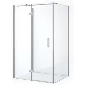 Maxaro Diamond Douchecabine | 120x100 cm Chroom Helder glas Draaideur Halfvrijstaande rechthoek